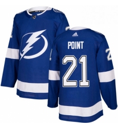 Mens Adidas Tampa Bay Lightning 21 Brayden Point Premier Royal Blue Home NHL Jersey 