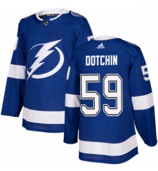 Mens Adidas Tampa Bay Lightning 59 Jake Dotchin Premier Royal Blue Home NHL Jersey 