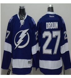 Tampa Bay Lightning #27 Jonathan Drouin Blue Home Stitched NHL Jersey