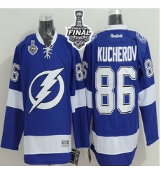 Tampa Bay Lightning #86 Nikita Kucherov Blue 2015 Stanley Cup Stitched NHL Jersey