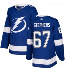 Youth Adidas Tampa Bay Lightning 67 Mitchell Stephens Authentic Royal Blue Home NHL Jersey 