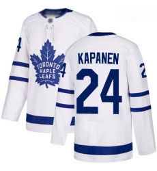 Maple Leafs #24 Kasperi Kapanen White Road Authentic Stitched Hockey Jersey