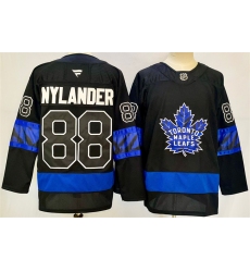 Men Toronto Maple Leafs 88 William Nylander Black 2024 25 Stitched Jersey