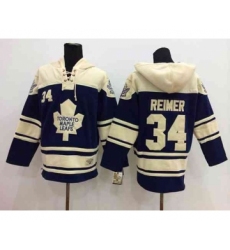 nhl jerseys toronto maple leafs #34 reimer blue-cream[pullover hooded sweatshirt]