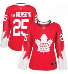 Womens Adidas Toronto Maple Leafs 25 James Van Riemsdyk Authentic Red Alternate NHL Jersey 