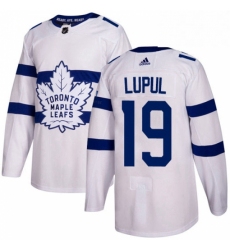 Youth Adidas Toronto Maple Leafs 19 Joffrey Lupul Authentic White 2018 Stadium Series NHL Jersey 