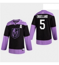 Men Golden Knights 5 Deryk Engelland Hockey Fights Cancer Practice Jersey