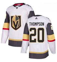 Mens Adidas Vegas Golden Knights 20 Paul Thompson Authentic White Away NHL Jersey 