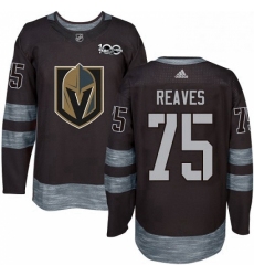 Mens Adidas Vegas Golden Knights 75 Ryan Reaves Authentic Black 1917 2017 100th Anniversary NHL Jersey 