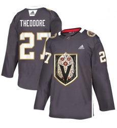 Vegas Golden Knights 27 Shea Theodore Gray Dia De Los Muertos Adidas Jersey