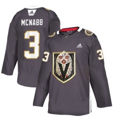 Vegas Golden Knights 3 Brayden McNabb Gray Dia De Los Muertos Adidas Jersey