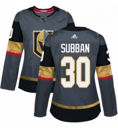 Womens Adidas Vegas Golden Knights 30 Malcolm Subban Authentic Gray Home NHL Jersey 