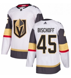 Womens Adidas Vegas Golden Knights 45 Jake Bischoff Authentic White Away NHL Jersey 