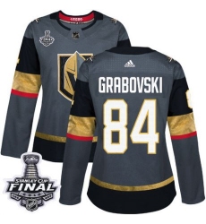 womens mikhail grabovski vegas golden knights jersey gray adidas 84 nhl home 2018 stanley cup final authentic