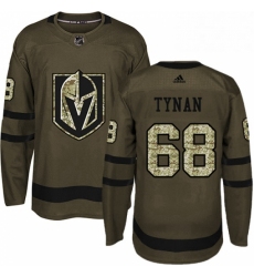 Youth Adidas Vegas Golden Knights 68 TJ Tynan Authentic Green Salute to Service NHL Jersey 