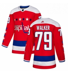 Mens Adidas Washington Capitals 79 Nathan Walker Authentic Red Alternate NHL Jersey 