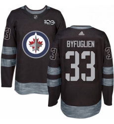 Mens Adidas Winnipeg Jets 33 Dustin Byfuglien Authentic Black 1917 2017 100th Anniversary NHL Jersey 