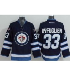 Winnipeg Jets #33 Dustin Byfuglien Stitched Dark Blue NHL Jersey