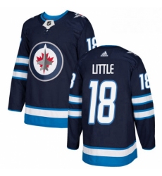 Youth Adidas Winnipeg Jets 18 Bryan Little Premier Navy Blue Home NHL Jersey 