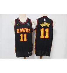 Hawks 11 Trae Young Black 2020 Swingman Jersey