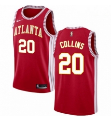 Mens Nike Atlanta Hawks 20 John Collins Authentic Red NBA Jersey Statement Edition 