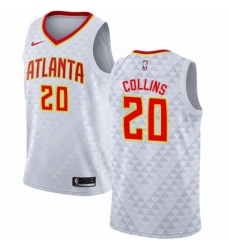 Mens Nike Atlanta Hawks 20 John Collins Authentic White NBA Jersey Association Edition 