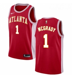 Womens Nike Atlanta Hawks 1 Tracy Mcgrady Authentic Red NBA Jersey Statement Edition