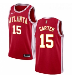 Womens Nike Atlanta Hawks 15 Vince Carter Swingman Red NBA Jersey Statement Edition 