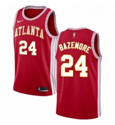 Youth Nike Atlanta Hawks 24 Kent Bazemore Swingman Red NBA Jersey Statement Edition 