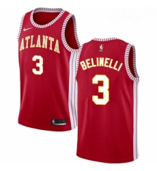 Youth Nike Atlanta Hawks 3 Marco Belinelli Swingman Red NBA Jersey Statement Edition 