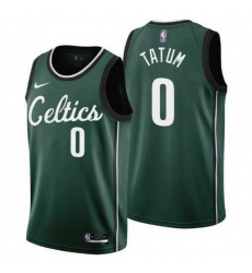 Men Boston Celtics 0 Jayson Tatum Green 2022 23 City Edition Stitched Basketball Jersey