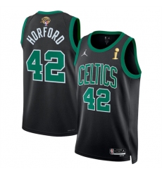 Men Boston Celtics 42 Al Horford Black 2024 Finals Champions Statement Edition Stitched Basketball Jersey