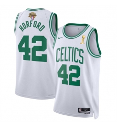 Men Boston Celtics 42 Al Horford White 2024 Finals Champions Association Edition Stitched Basketball Jersey