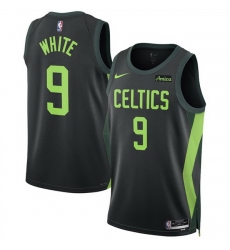 Men Boston Celtics 9 Derrick White Black 2024 25 City Edition Stitched Basketball Jersey