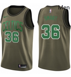 Mens Nike Boston Celtics 36 Marcus Smart Swingman Green Salute to Service NBA Jersey