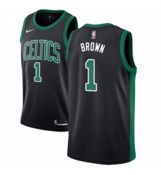 Womens Adidas Boston Celtics 1 Walter Brown Authentic Black NBA Jersey Statement Edition