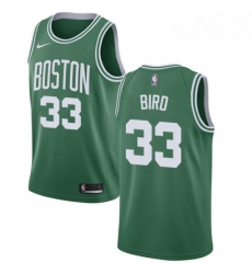 Womens Nike Boston Celtics 33 Larry Bird Swingman GreenWhite No Road NBA Jersey Icon Edition