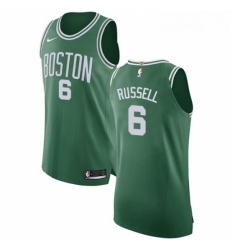 Youth Nike Boston Celtics 6 Bill Russell Authentic GreenWhite No Road NBA Jersey Icon Edition