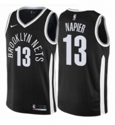 Womens Nike Brooklyn Nets 13 Shabazz Napier Swingman Black NBA Jersey City Edition 