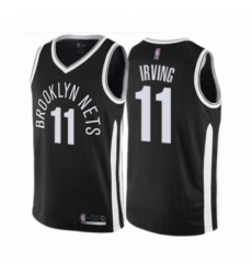 Youth Brooklyn Nets 11 Kyrie Irving Swingman Black Basketball Jersey City Edition 