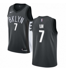 Youth Nike Brooklyn Nets 7 Jeremy Lin Swingman Gray NBA Jersey Statement Edition