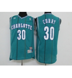 Hornets 30 Dell Curry Teal Hardwood Classics Jersey