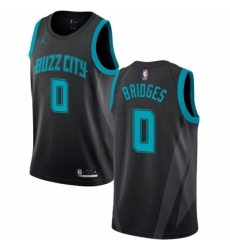 Womens Nike Jordan Charlotte Hornets 0 Miles Bridges Swingman Black NBA Jersey 2018 19 City Edition 