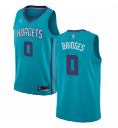 Womens Nike Jordan Charlotte Hornets 0 Miles Bridges Swingman Teal NBA Jersey Icon Edition 