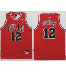 Bulls 12 Michael Jordan Red Nike Throwback Stitched NBA Jersey