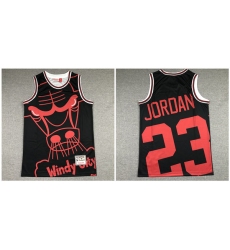 Bulls 23 Michael Jordan Black Hardwood Classics Jersey