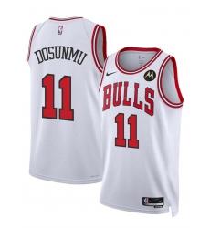 Men Chicago Bulls 11 Ayo Dosunmu White 2024 Association Edition Stitched Basketball Jersey