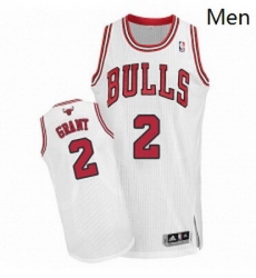 Mens Adidas Chicago Bulls 2 Jerian Grant Authentic White Home NBA Jersey