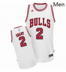 Mens Adidas Chicago Bulls 2 Jerian Grant Swingman White Home NBA Jersey