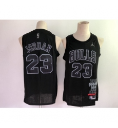 Men's Chicago Bulls #23 Michael Jordan Nike Black Swingman Player Jersey